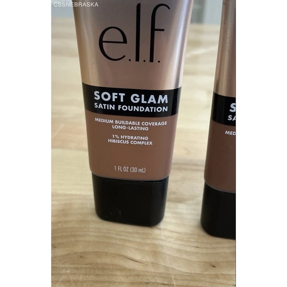 e.l.f. Cosmetics Soft Glam Satin Foundation Lot of 3 Shades 52 60 1 oz Each New